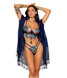Ensemble soutien-gorge avec chainettes amovibles et string  - DG13224DEN